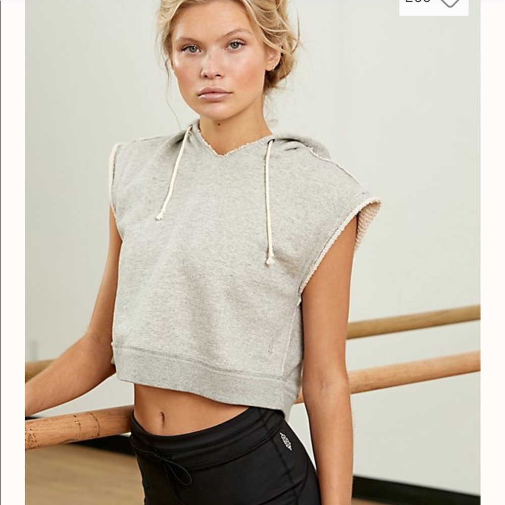 Free People Cut off Hoodie New